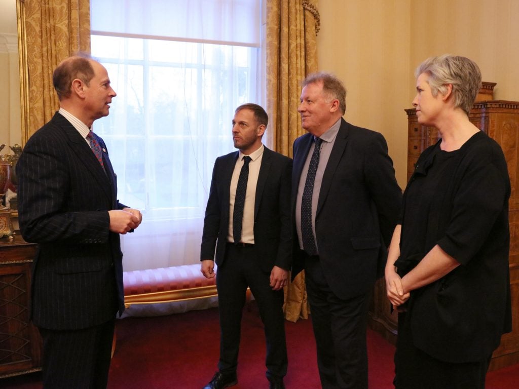 HRH Earl of Wessex with Ruth Marvel and Premier League