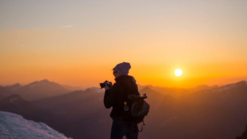 Boy holding camera