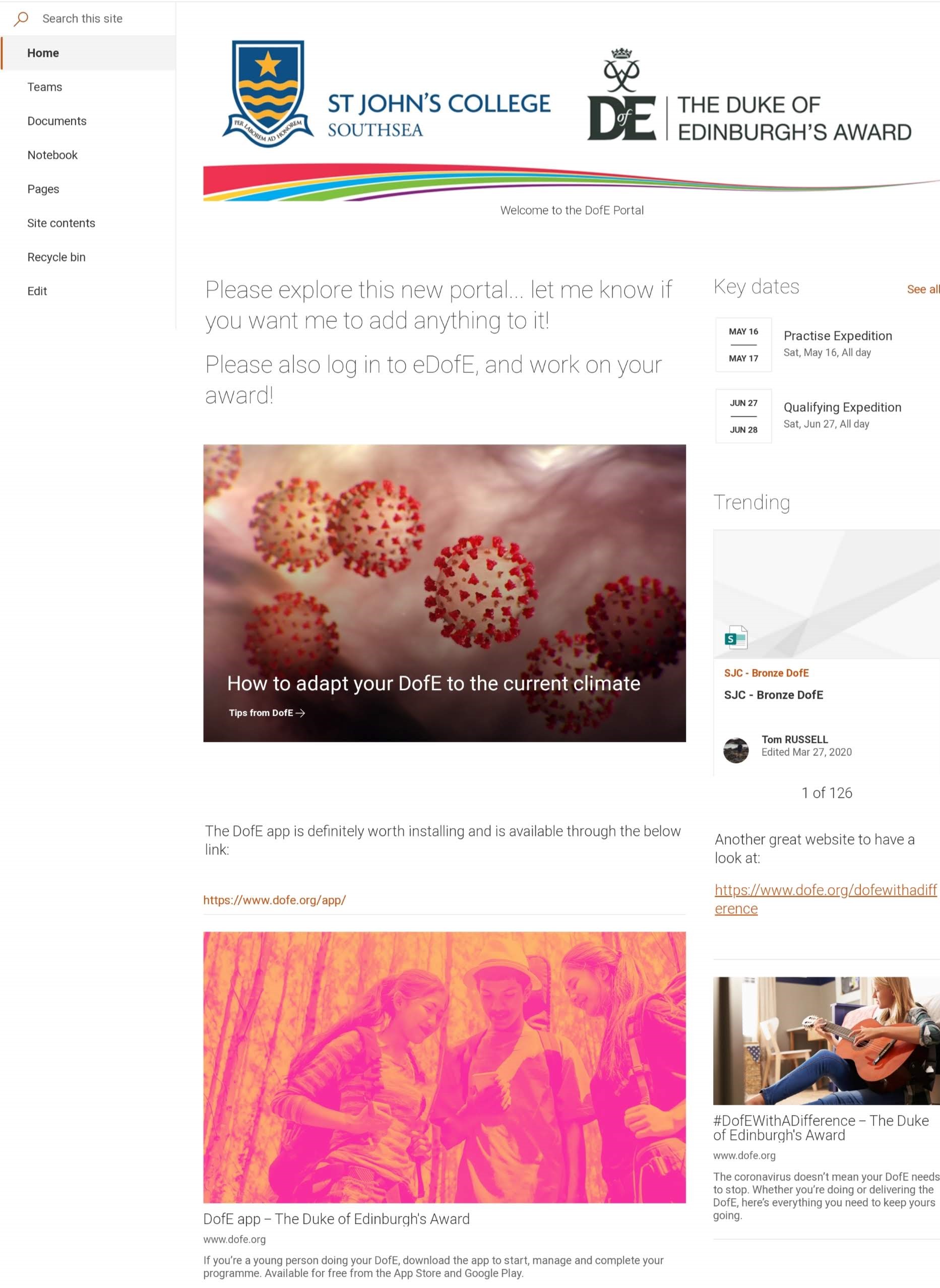 Portal screenshot