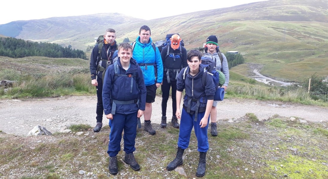 Auchenharvie Academy group shot on expedition
