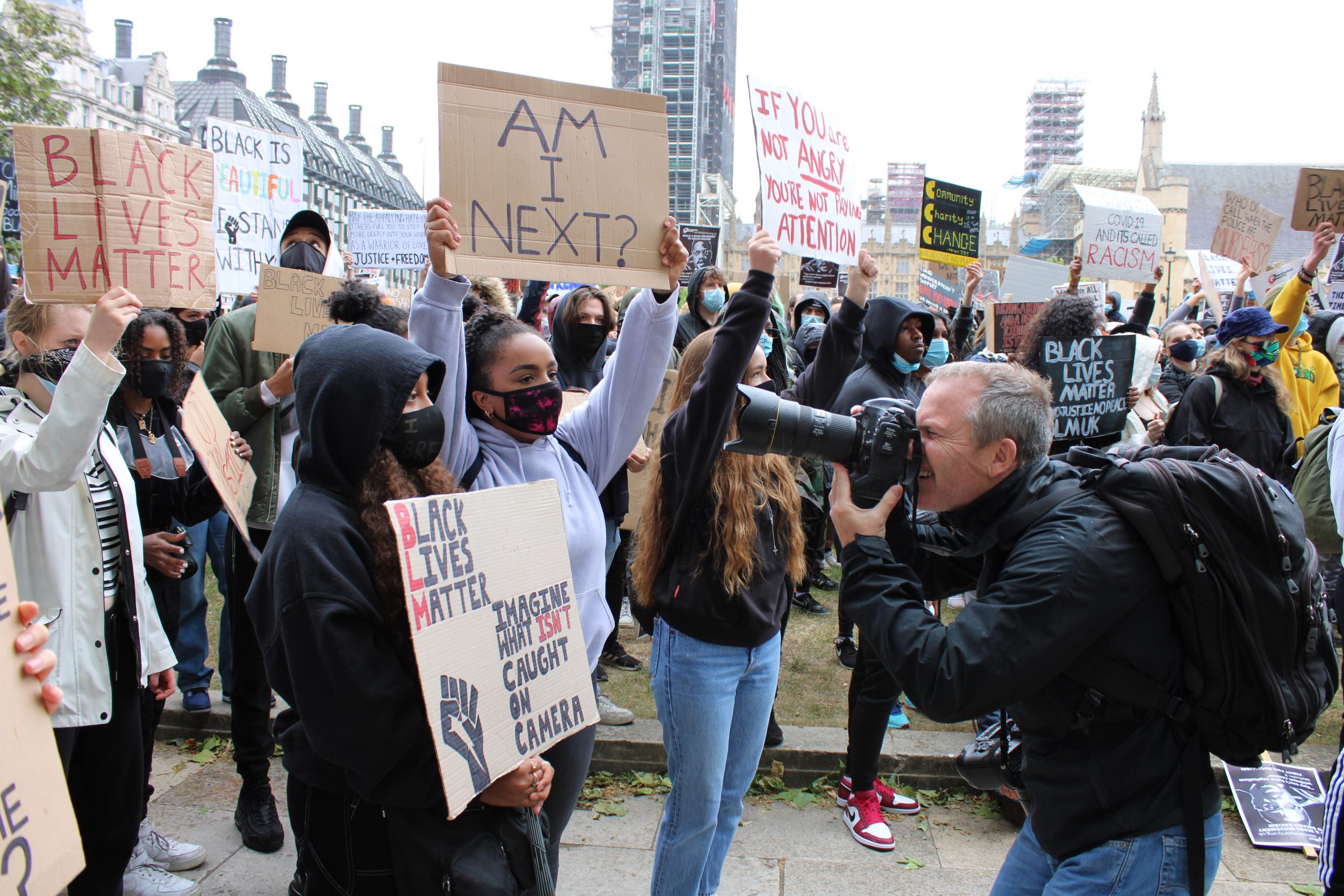 Peaceful protest in London for #BlackLivesMatter