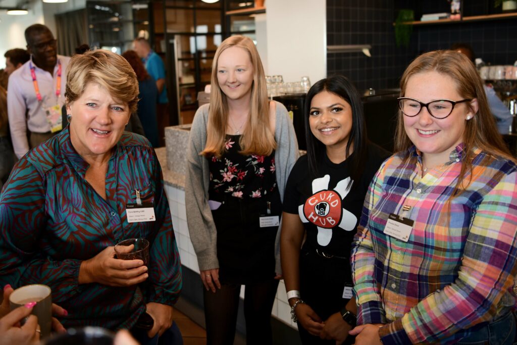 Group of participants with Clare Balding