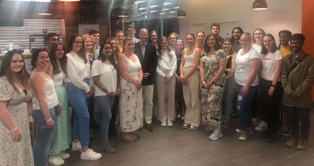 Group of participants with HRH The Earl of Wessex