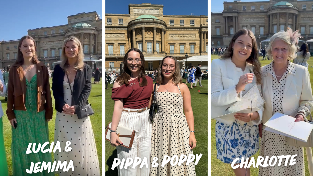 A collage of Lucia, Poppy, Pippa and Charlotte