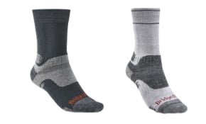 Left is Men's Bridgedale HIKE Midweight Merino Performance and on the right is Women's Bridgedale HIKE Midweight Merino Performance.