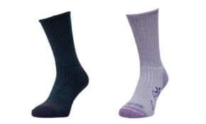 Left is Men's Bridgedale Hike Merino Comfort Sock and on the right is Women's Bridgedale Hike Merino Comfort Sock.