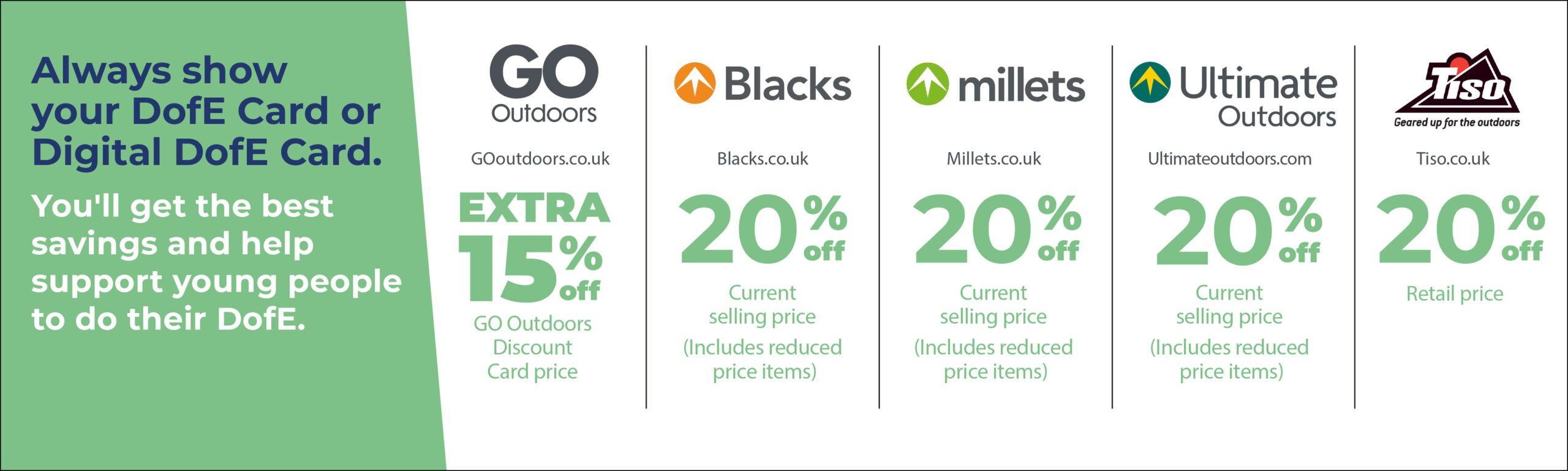 Adults DofE Card Discounts