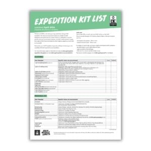 Expedition kit list poster