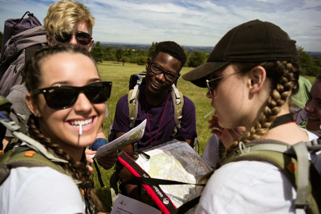 Young people out on expedition