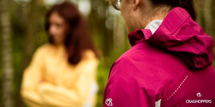 Close up of Craghoppers waterproof jacket