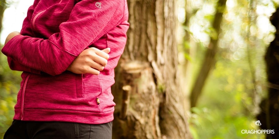 Close up of Craghoppers technical jacket