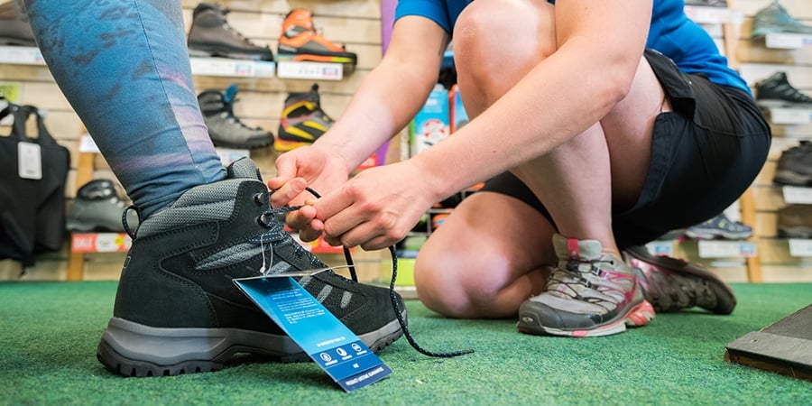 Walking boot fitting 