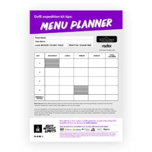 Menu planner poster