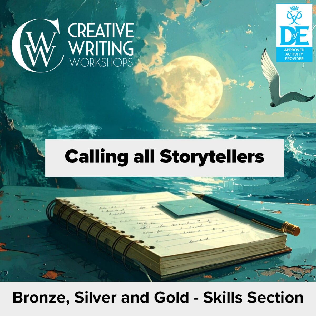 Advert for Creative Writing Workshops with the headline 