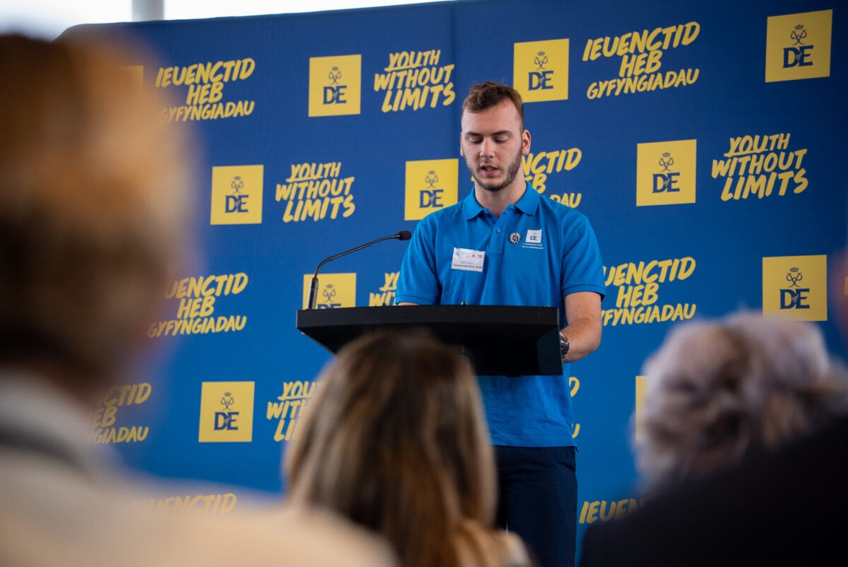 A Young Ambassador speaking at a national event