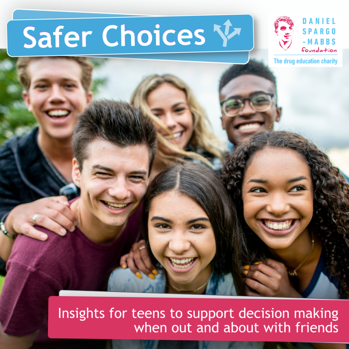 Group of young people smiling at the camera.