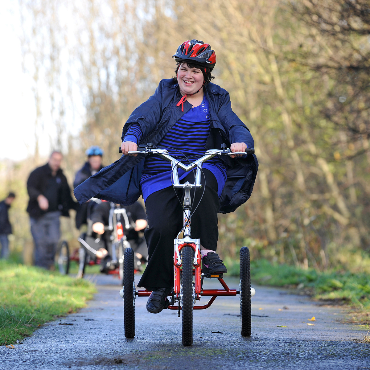 Girl on cycling expedition with additional needs