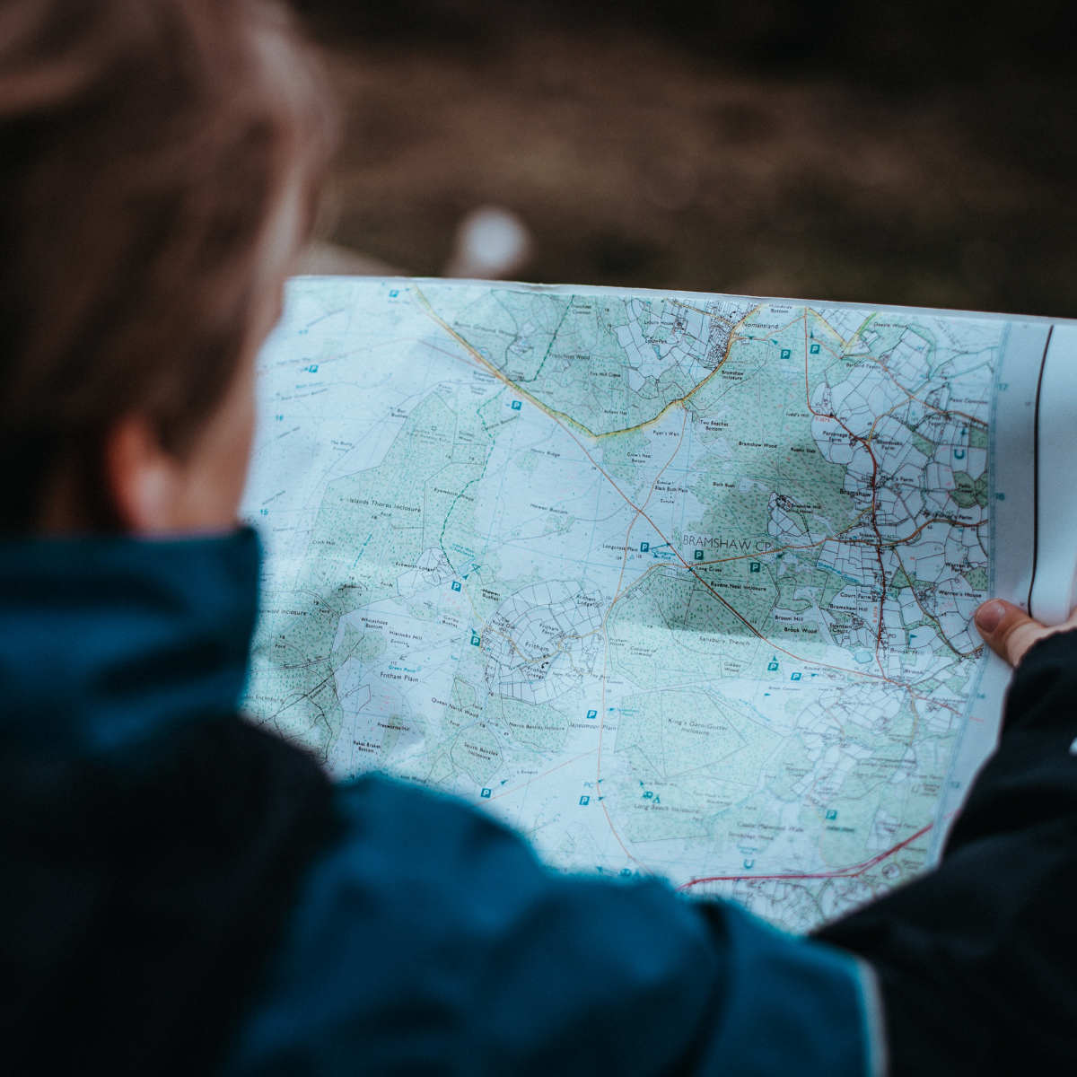 Man map reading